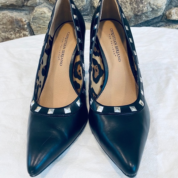 BLACK STUDDED HEELS - Picture 2 of 4